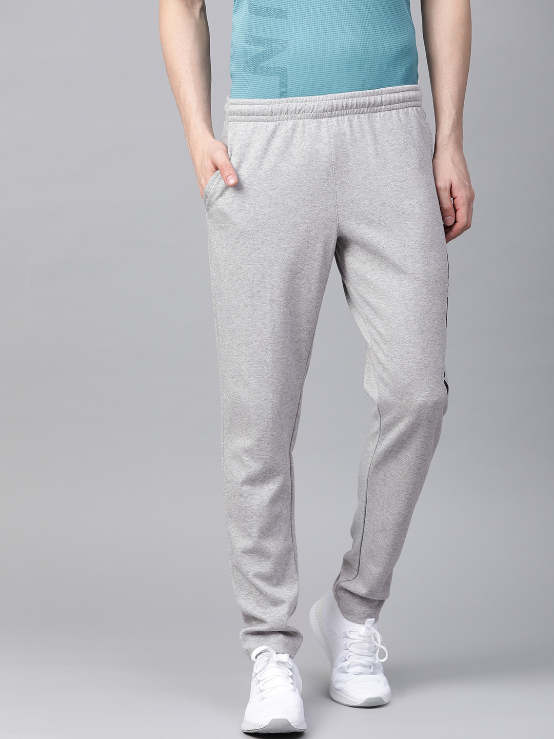 

Alcis Men Grey Melange Solid Track Pants