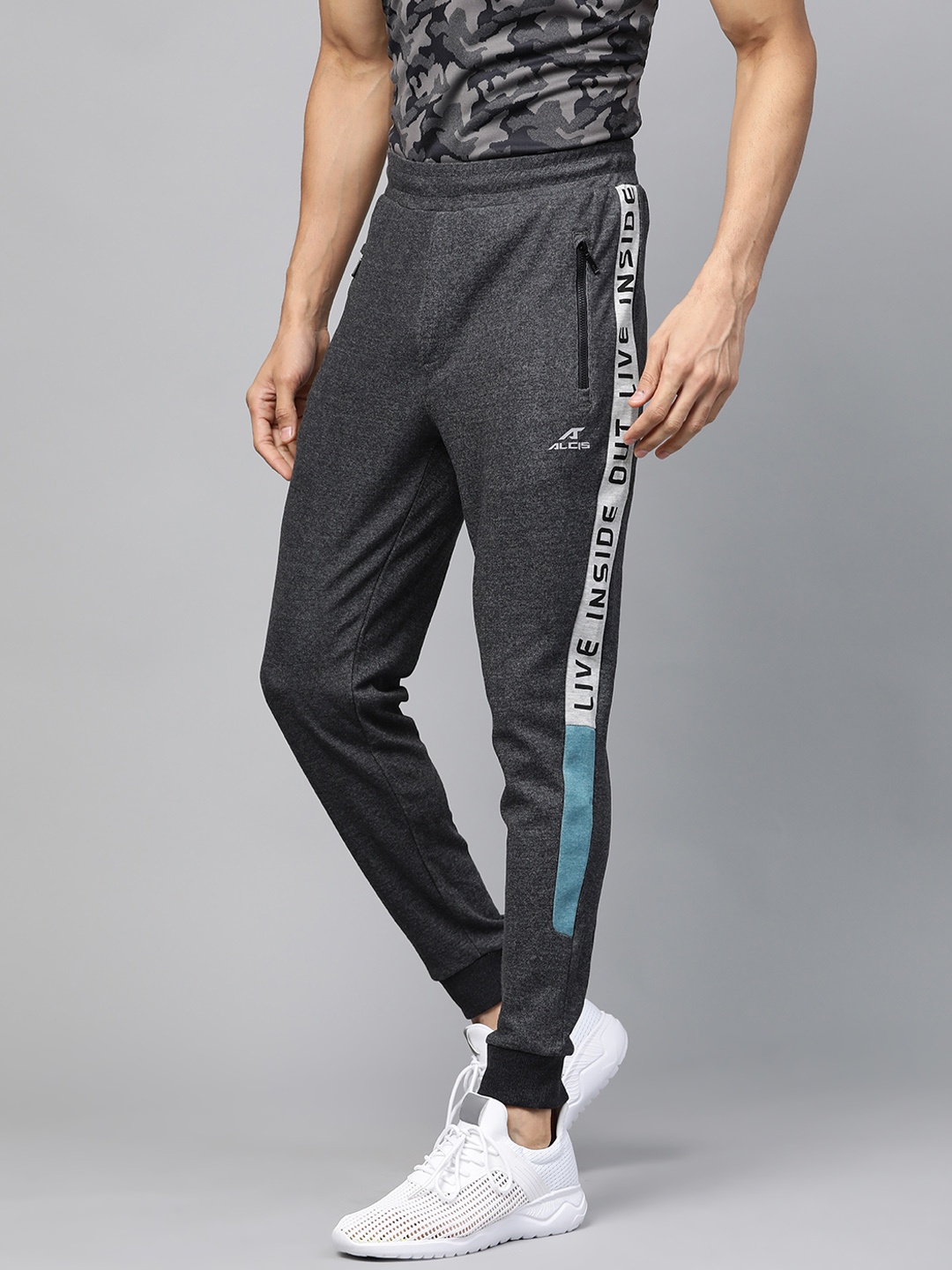 

Alcis Men Charcoal Grey Solid Outdoor Joggers