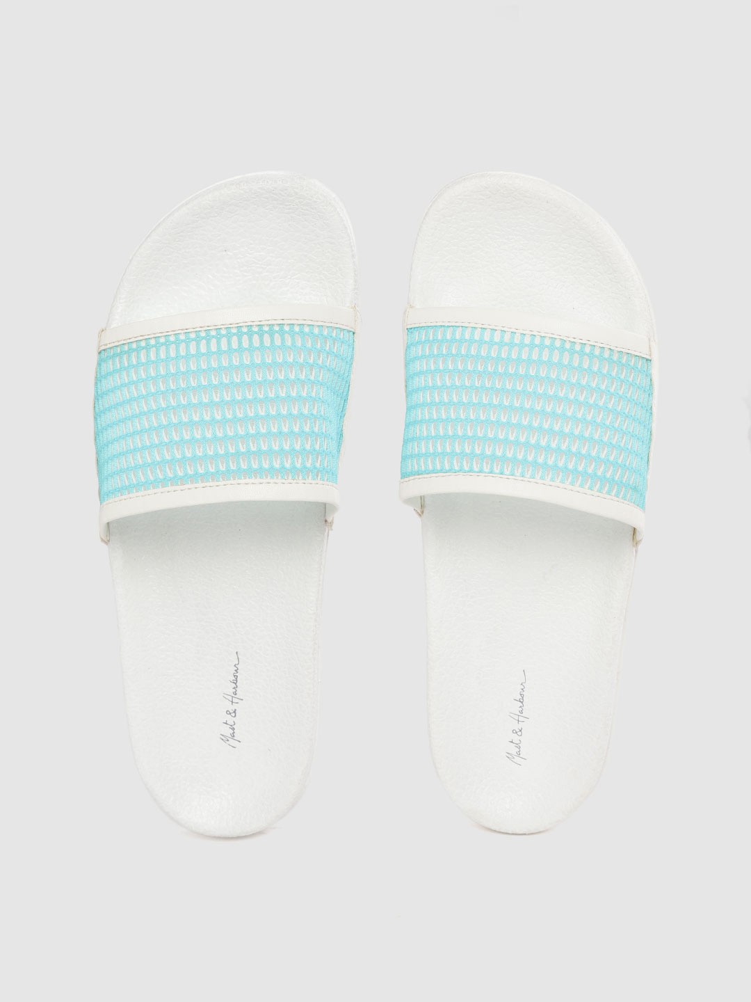 

Mast & Harbour Women Blue & White Woven Design Sliders