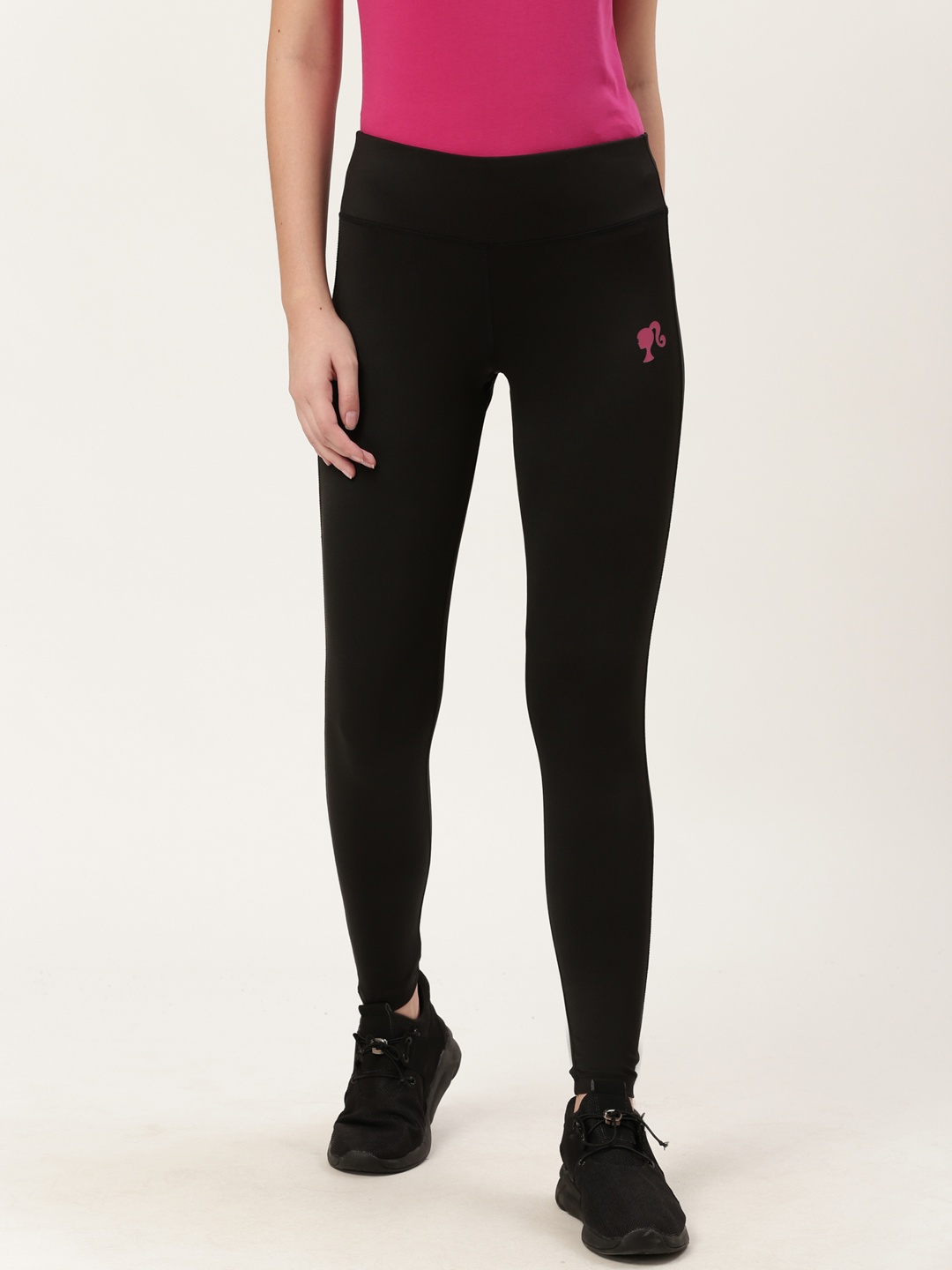

toothless Women Black Solid Tights