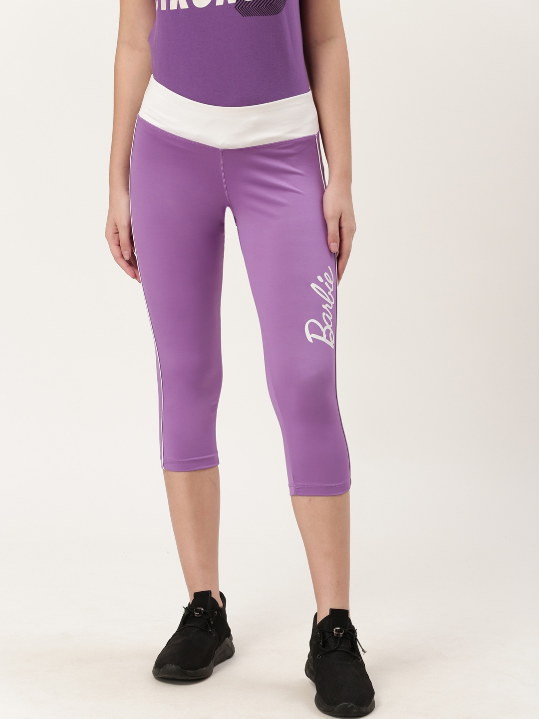 

toothless Women Purple Solid 3/4th Tights