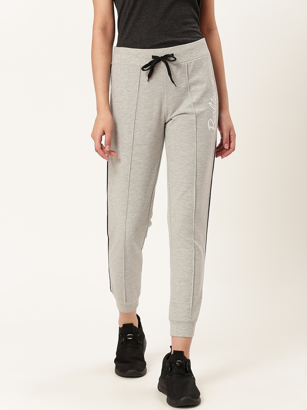 

Barbie Women Grey Melange Solid Barbie Cropped Joggers