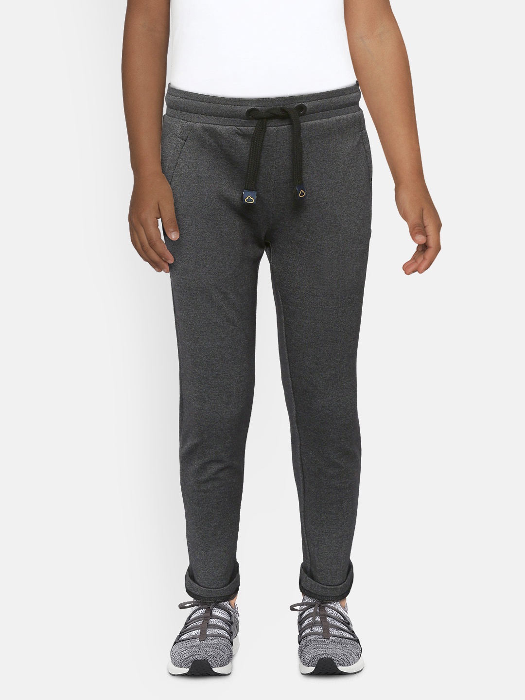 

Sweet Dreams Boys Black Solid Track Pants, Charcoal