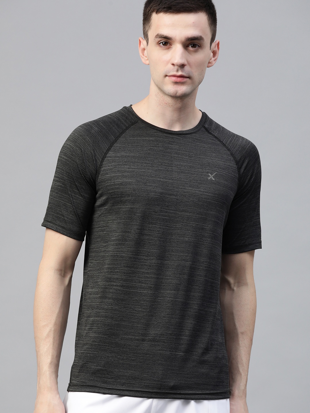 

Hrx By Hrithik Roshan Men Dark Grey Rapid-Dry Running T-shirt, Charcoal