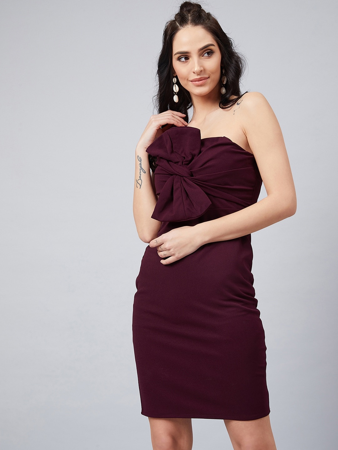 

Athena Burgundy Sheath Dress