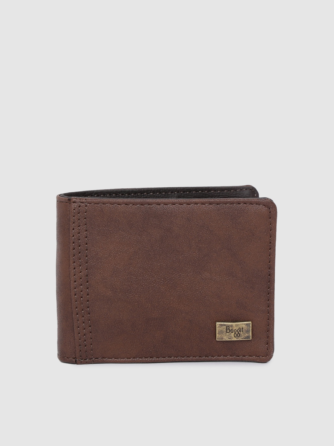 

Baggit Men Brown Solid Two Fold Wallet