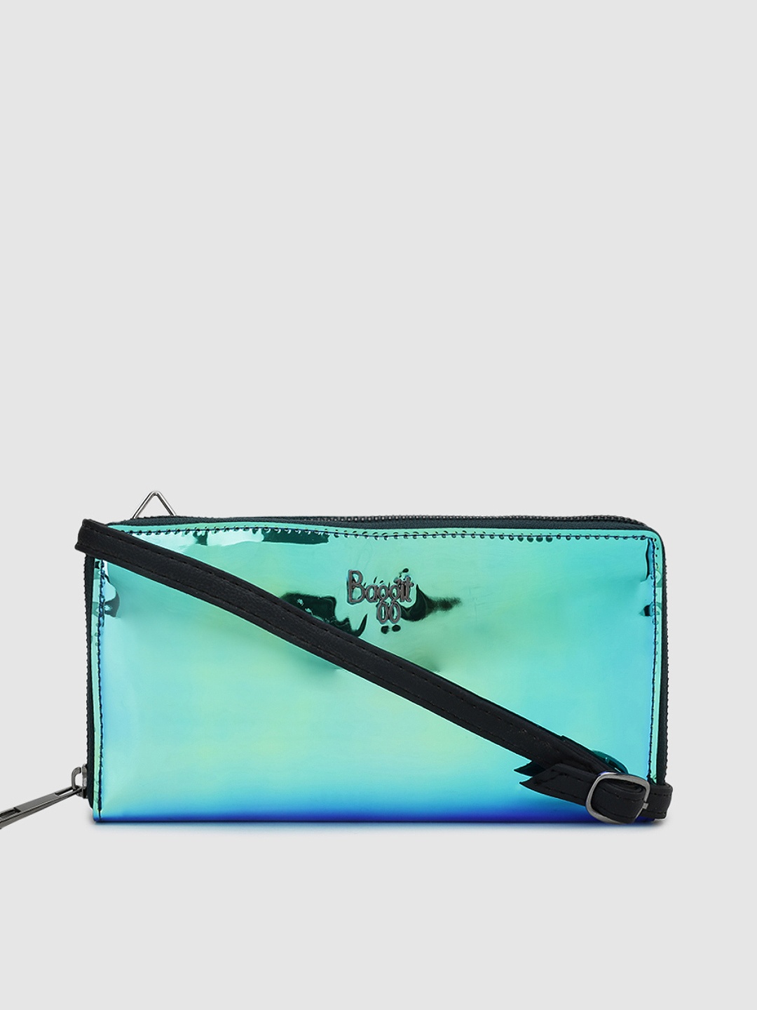 

Baggit Women Blue Solid Zip Around Wallet