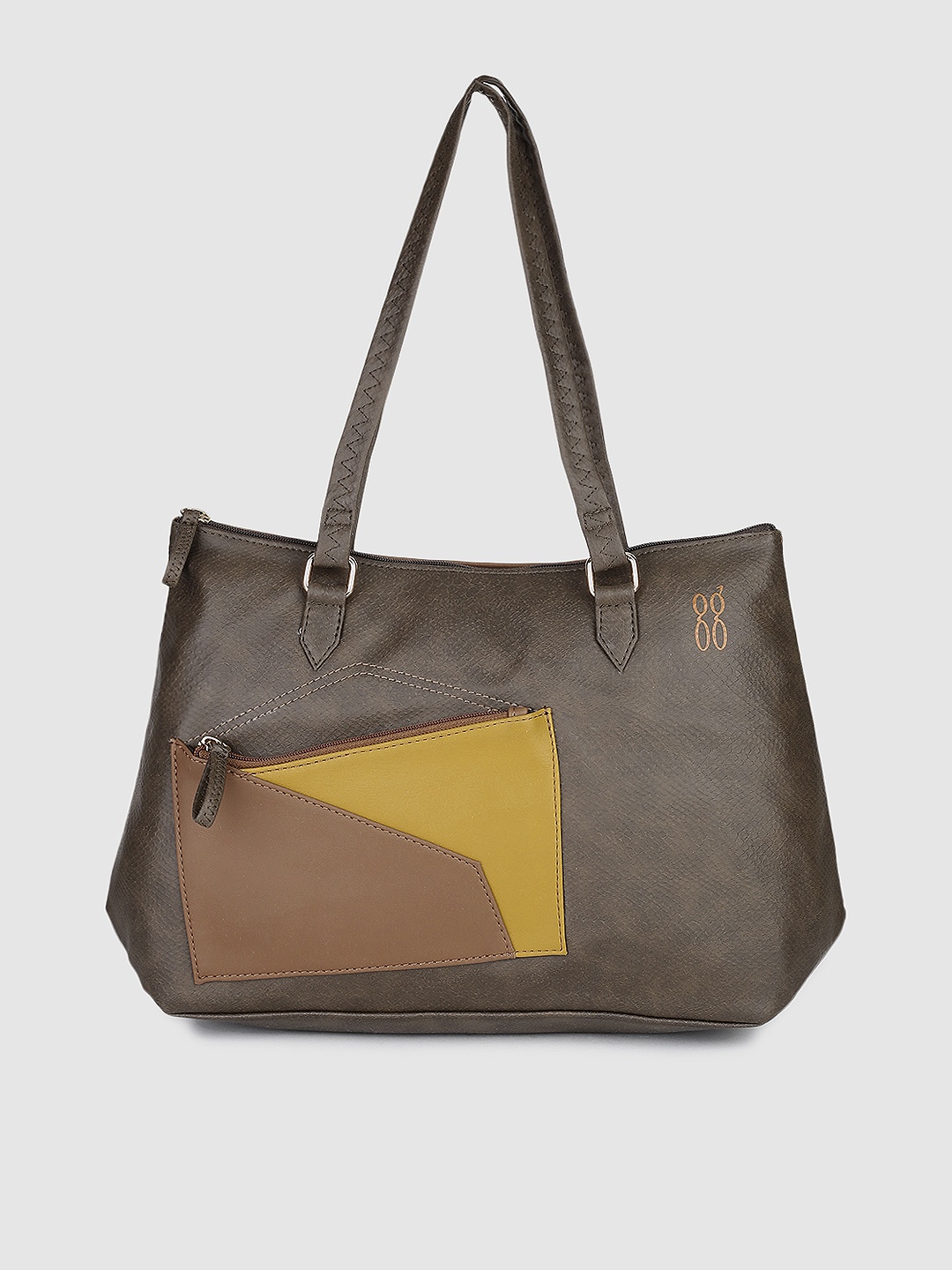 

Baggit Brown & Mustard Yellow Color-blocked Shoulder Bag