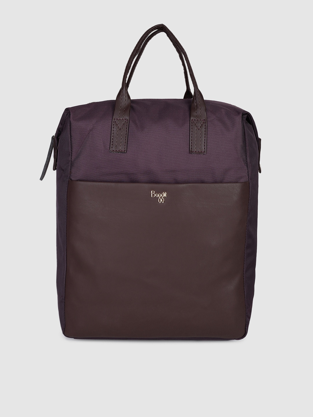 

Baggit Women Purple & Brown Colourblocked Backpack