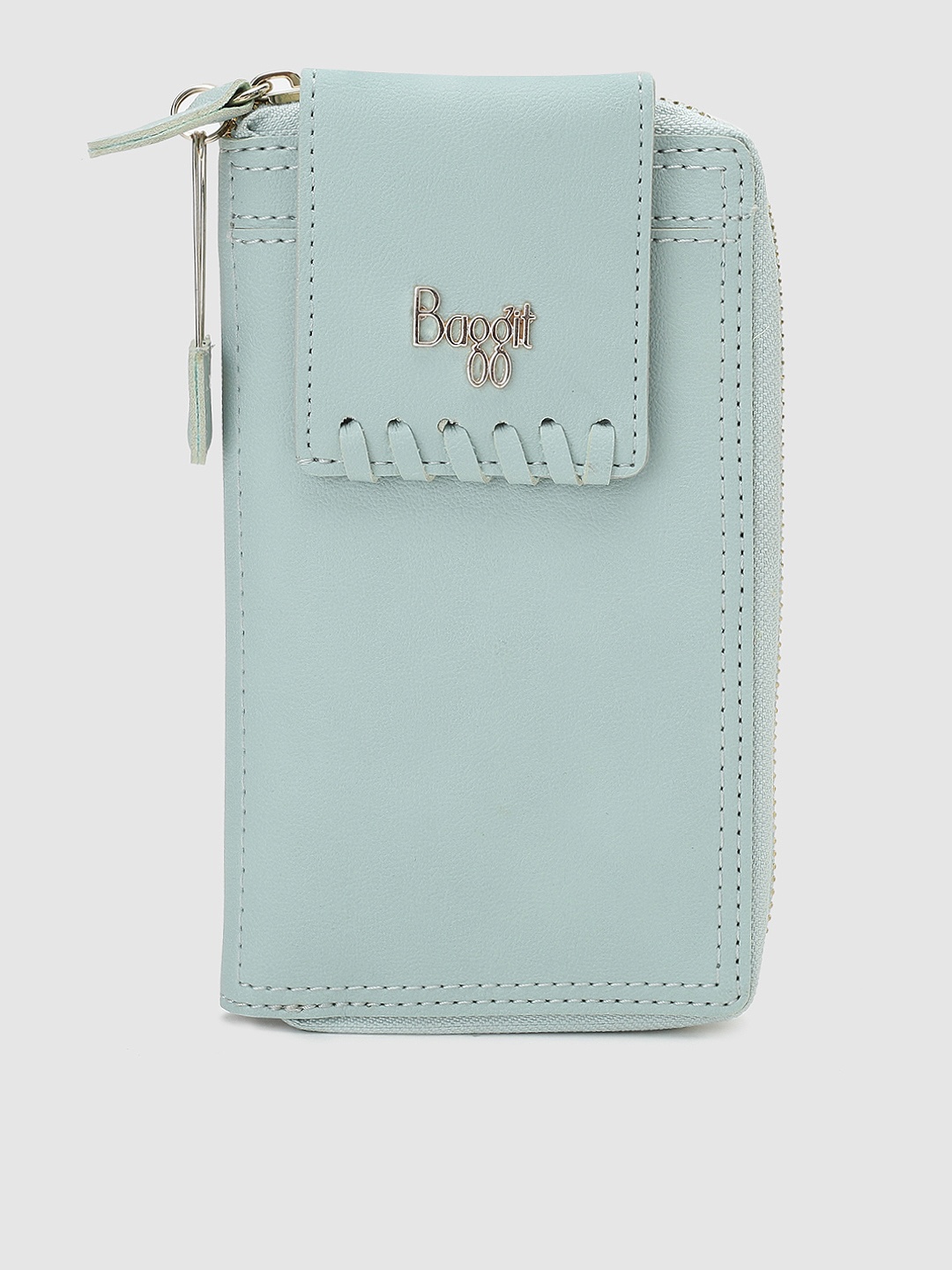 

Baggit Women Blue Solid Zip Around Wallet