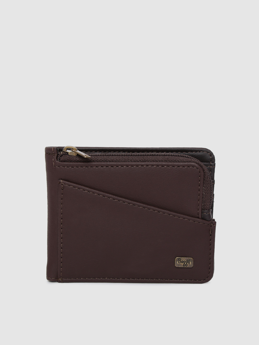 

Baggit Men Brown Solid Two Fold Wallet