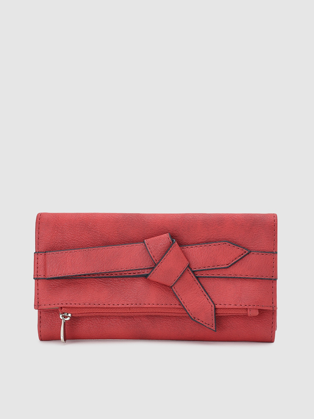 

Baggit Women Red Solid Three Fold Wallet