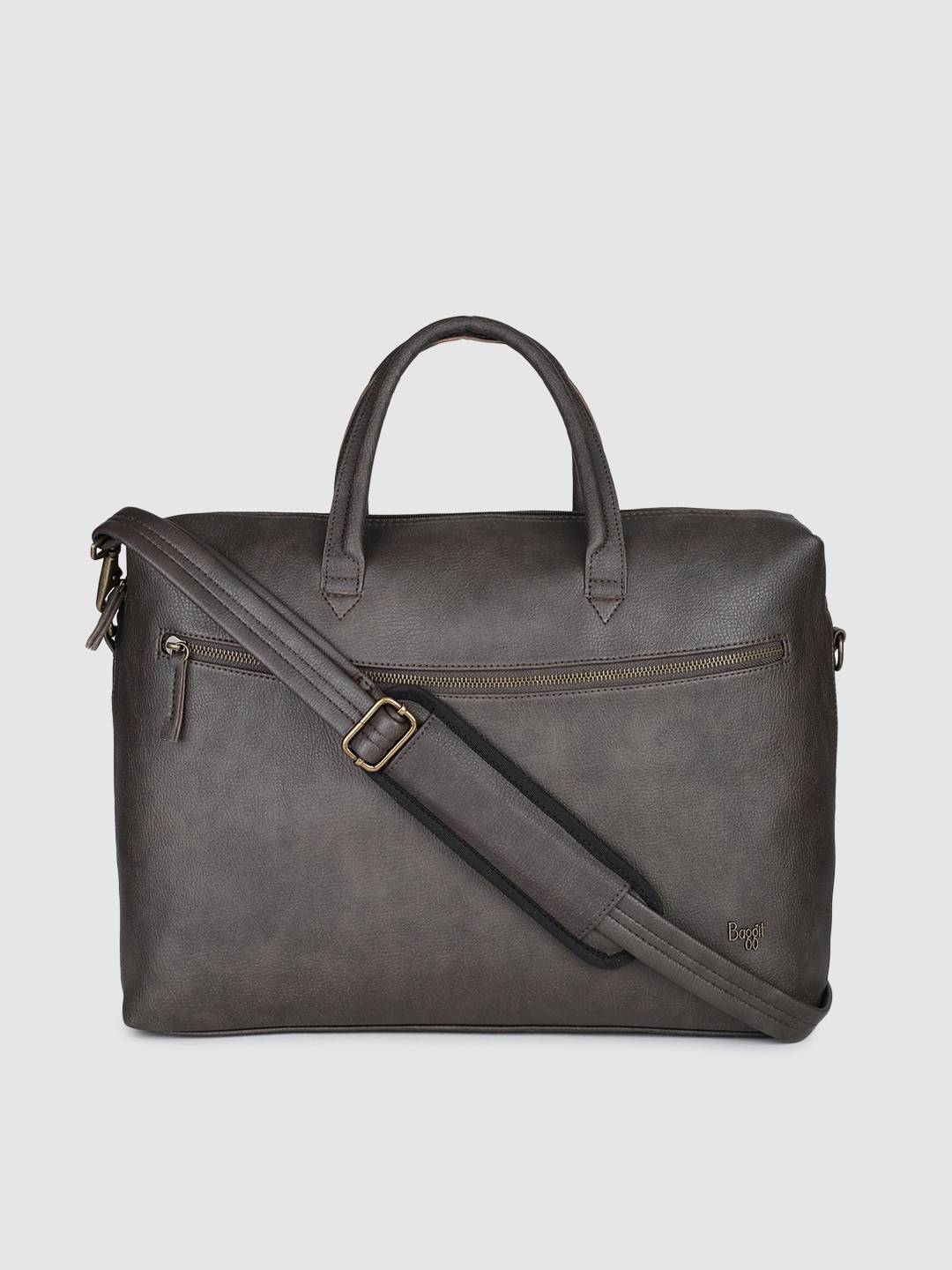 

Baggit Men Brown Textured Laptop Bag