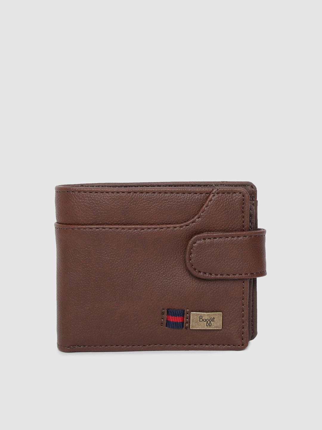 

Baggit Men Brown Solid Two Fold Wallet