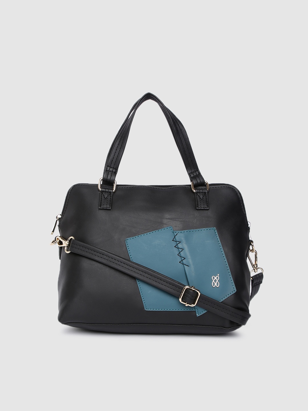 

Baggit Black & Blue Solid Handheld Bag
