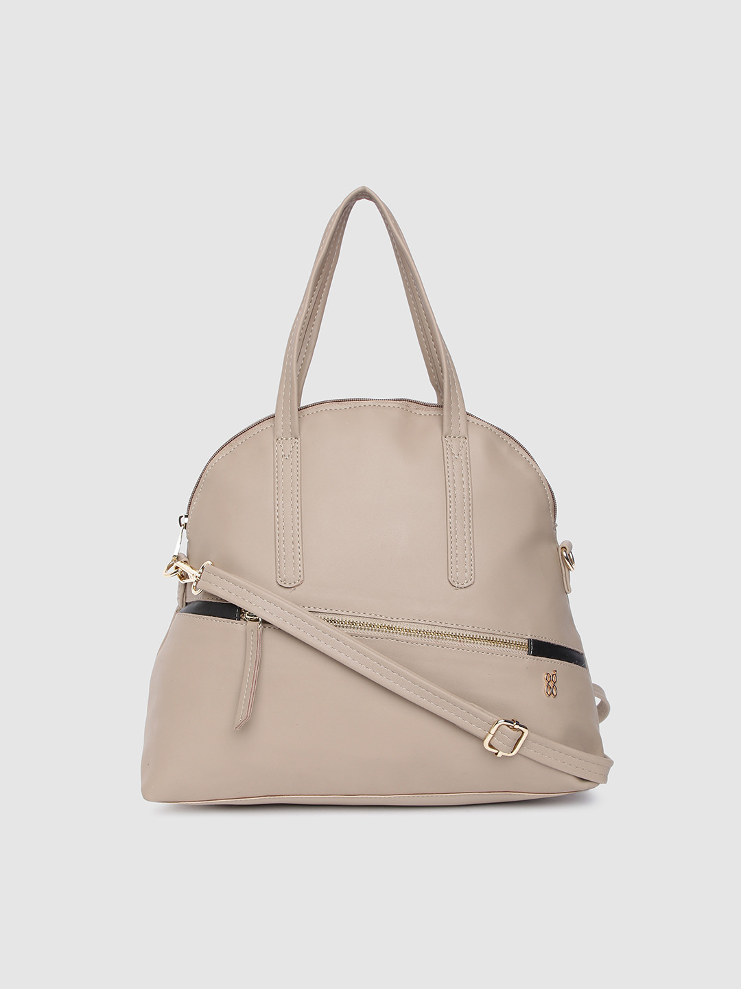 

Baggit Grey Solid Handheld Bag