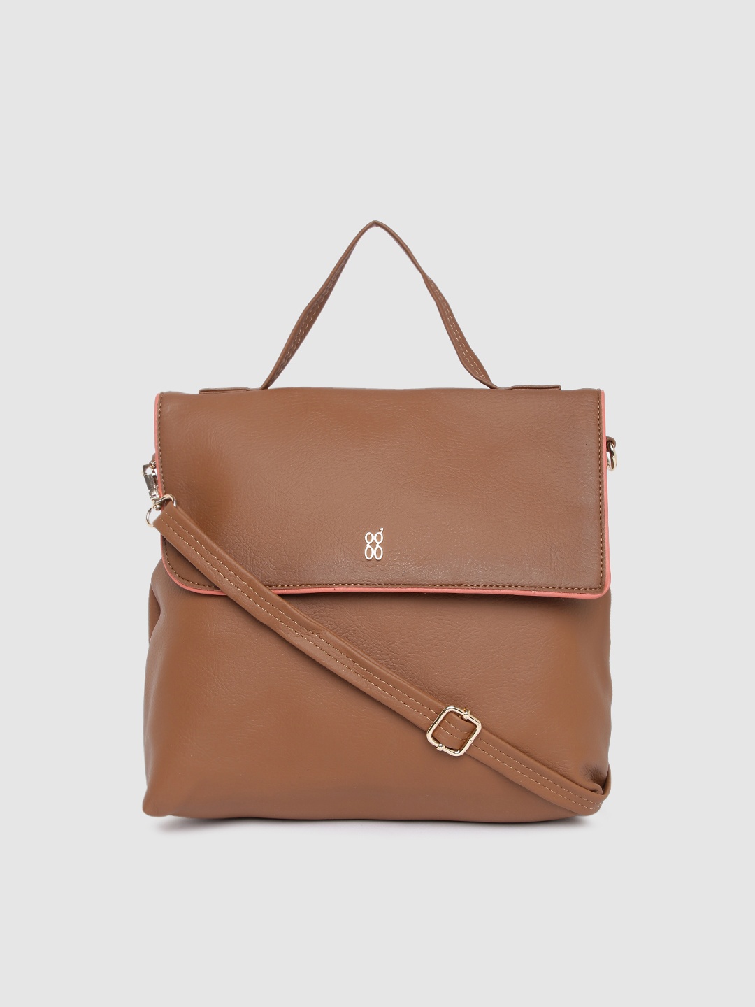 

Baggit Tan Brown Solid Handheld Bag