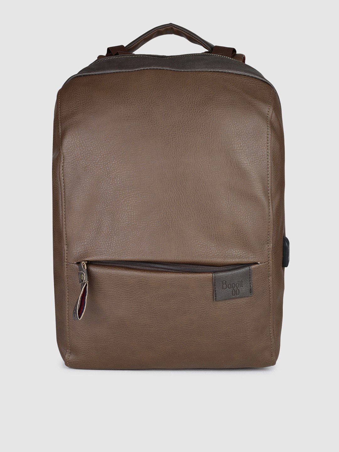 

Baggit Men Brown Solid Backpack