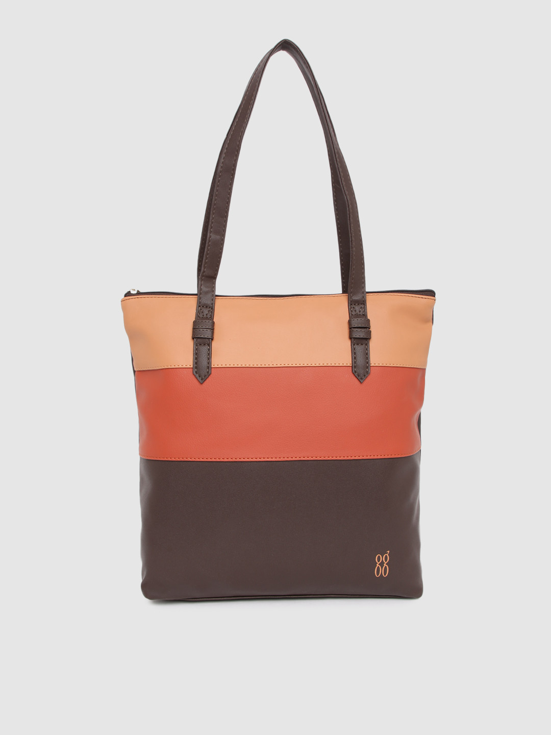 

Baggit Brown & Orange Colourblocked Shoulder Bag