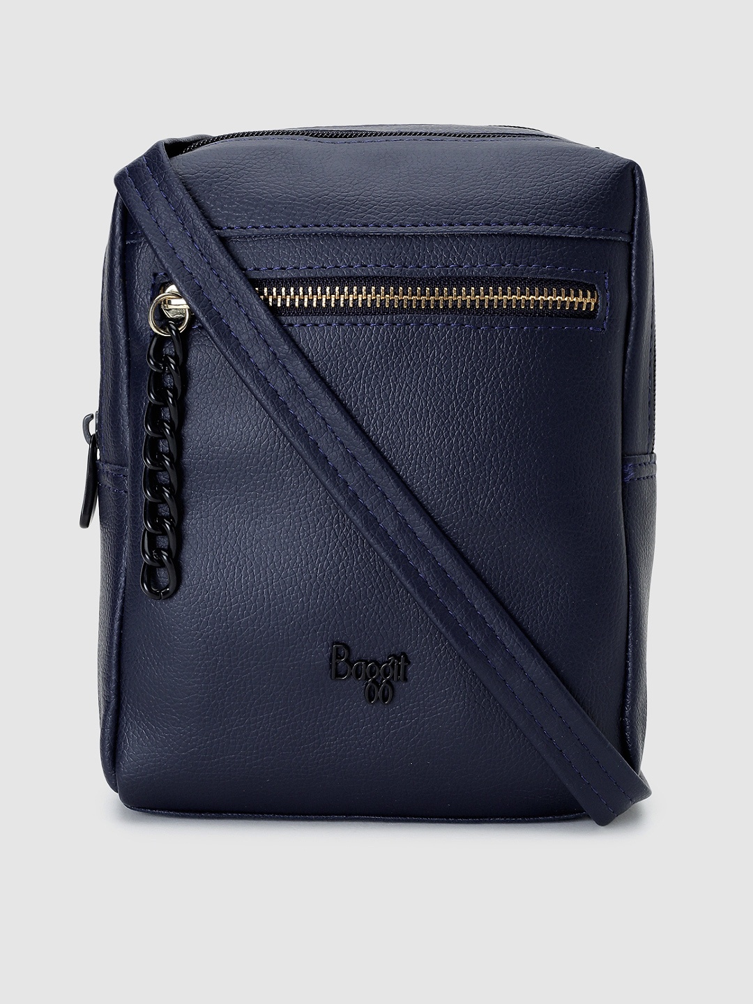 

Baggit Navy Blue Solid Sling Bag Cum Backpack