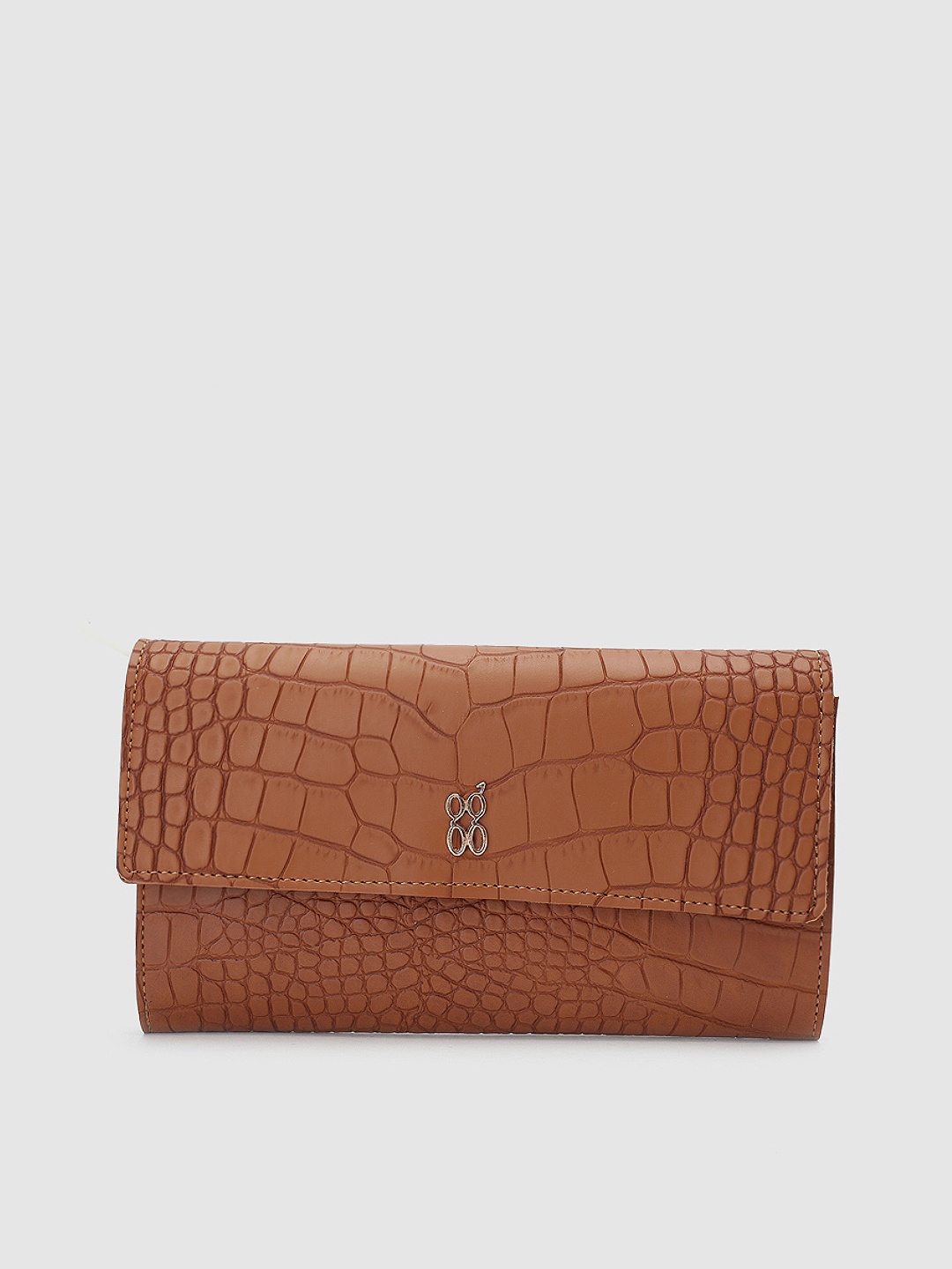 

Baggit Women Tan Brown Textured Two Fold Wallet