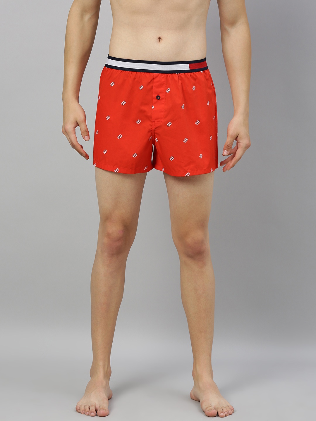 

Tommy Hilfiger Men Red & White Printed Pure Cotton Boxers A9AB2118