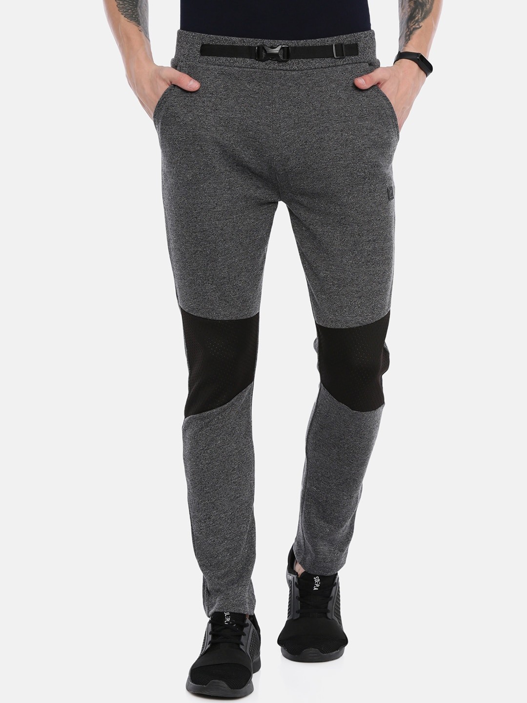 

Proline Active Men Charcoal Grey Solid Slim-Fit Track Pants, Black