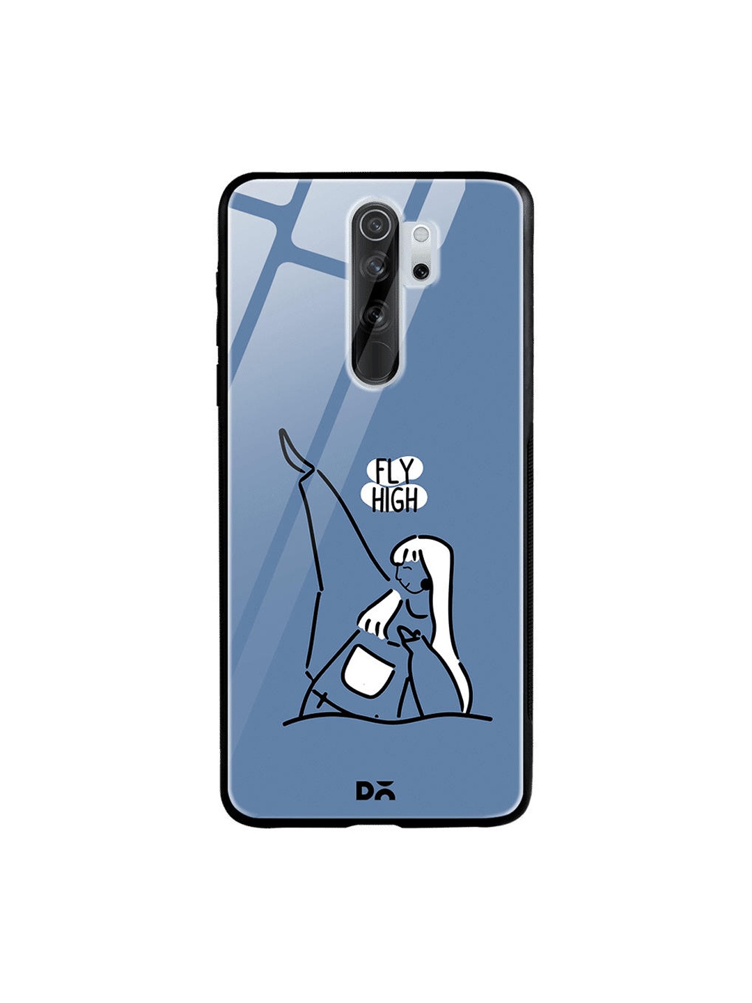 

DailyObjects Blue & White Flying High Xiaomi Redmi Note 8 Glass Case Cover