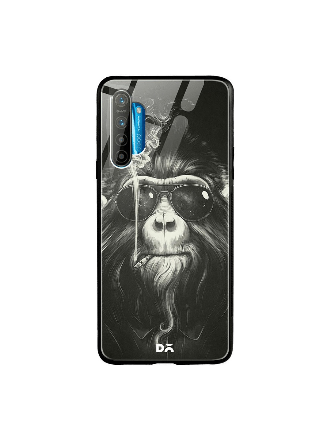 

DailyObjects Black & White Smoke Em Oppo Realme XT Glass Case Cover