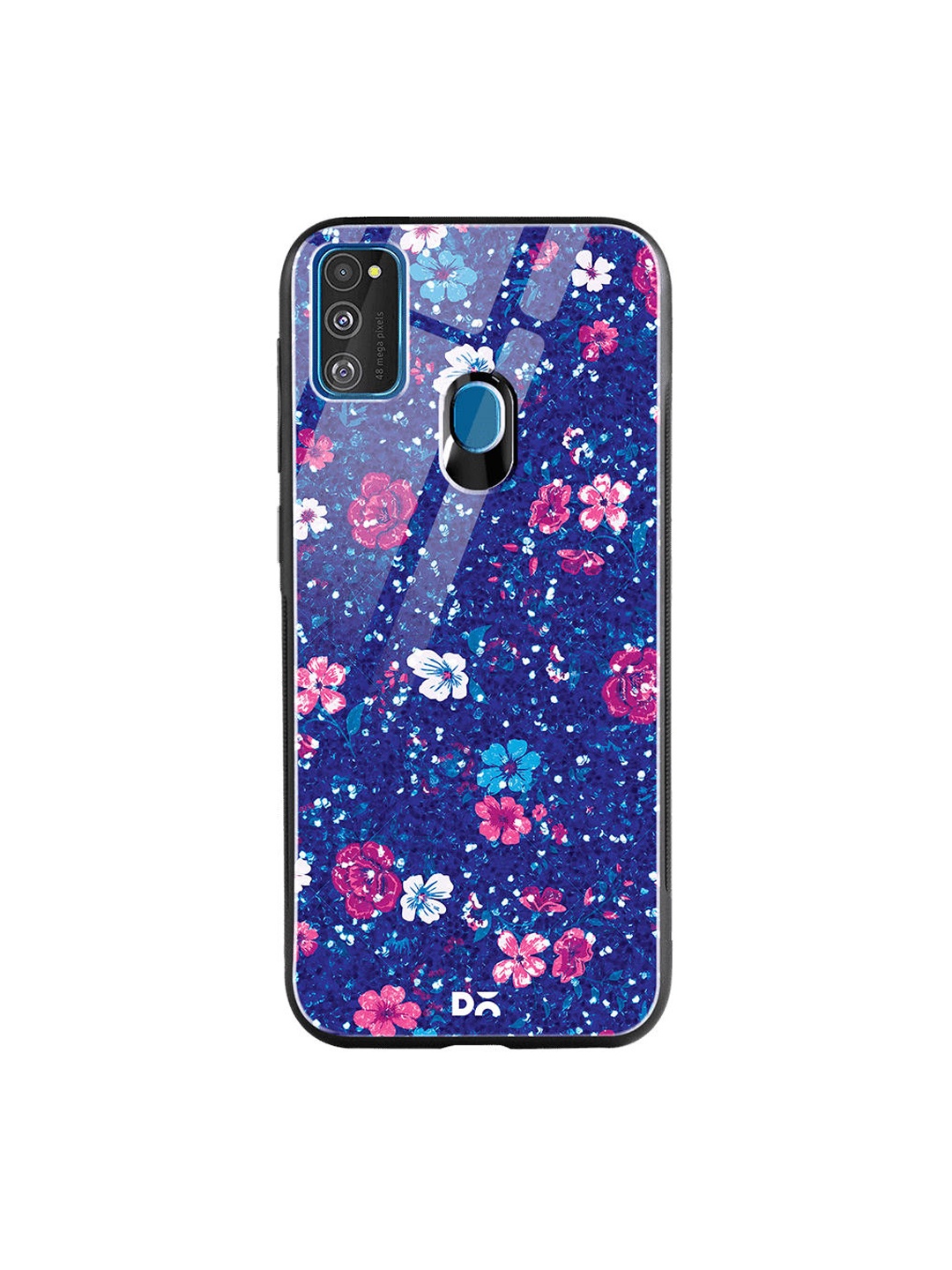 

DailyObjects Blue & Pink Marble Flowers Samsung Galaxy M30S Glass Case Cover