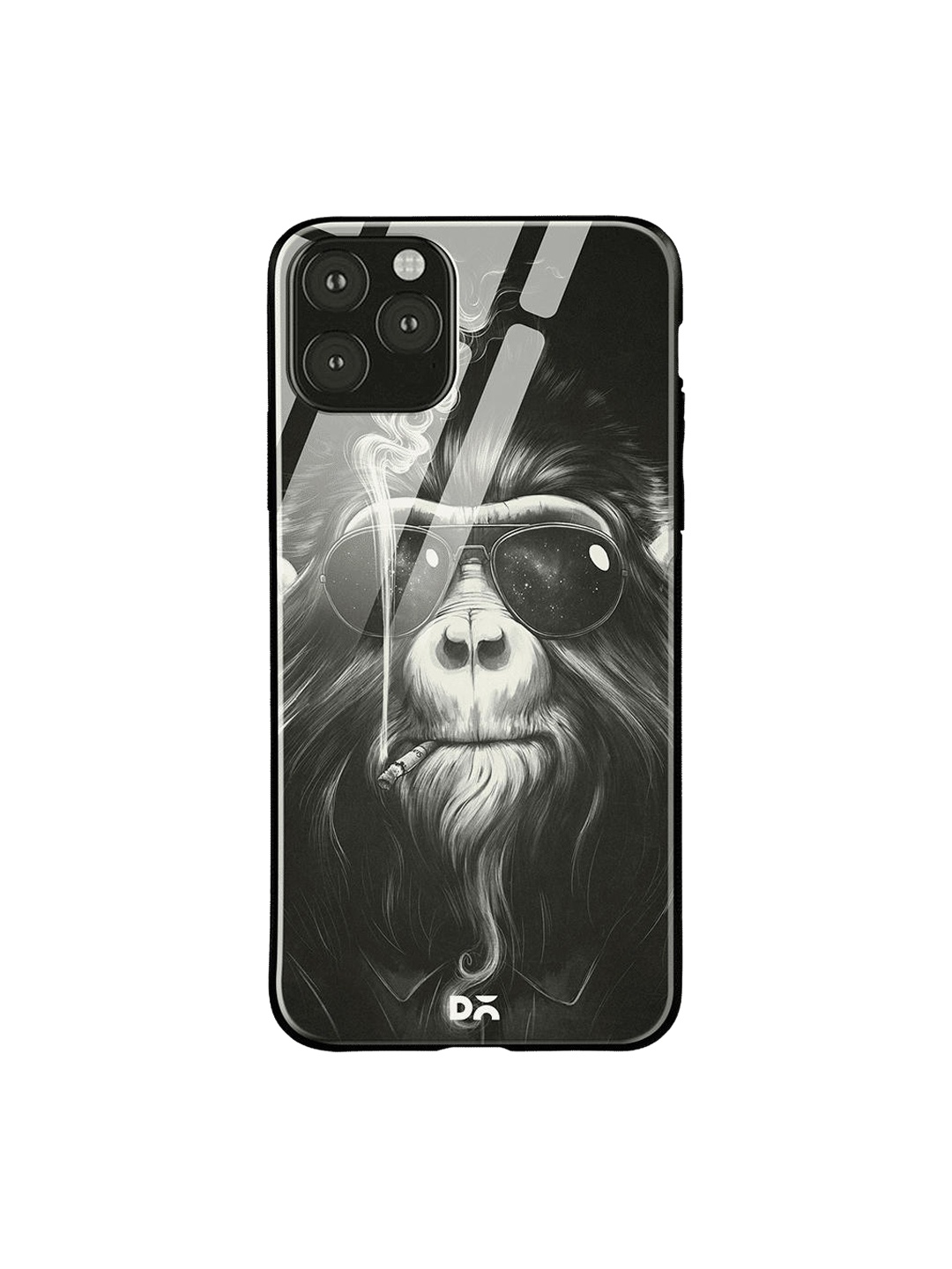 

DailyObjects Black & White Smoke Em iPhone 11 Pro Glass Case Cover, Multi