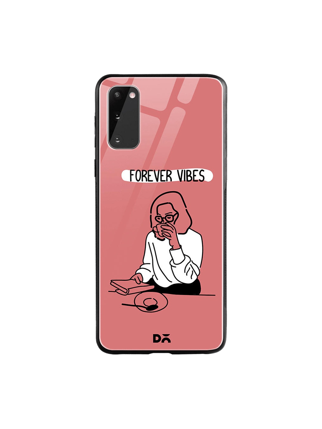 

DailyObjects Pink & White Forever Vibes Samsung Galaxy S20 Glass Case Cover