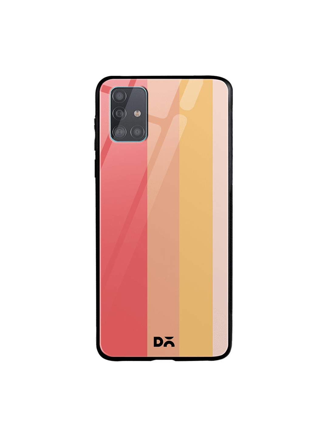 

DailyObjects Peach-Coloured & Pink Vertical Samsung Galaxy A71 Glass Case Cover