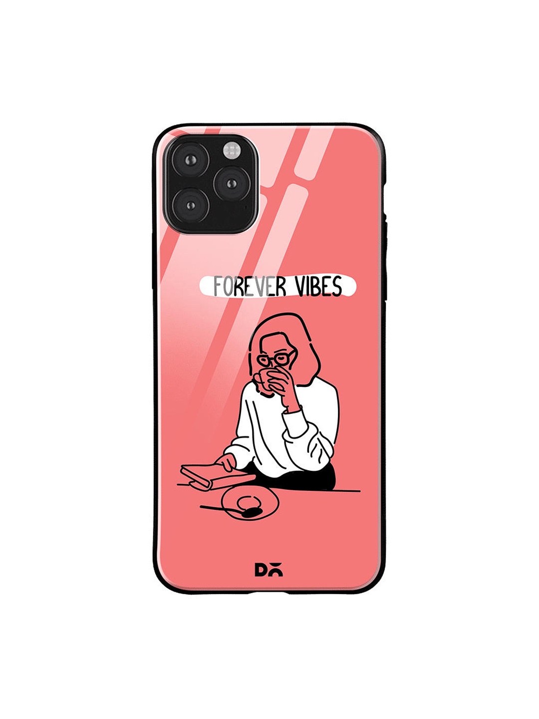 

DailyObjects Pink & White Forever Vibes iPhone 11 Pro Max Glass Case Cover