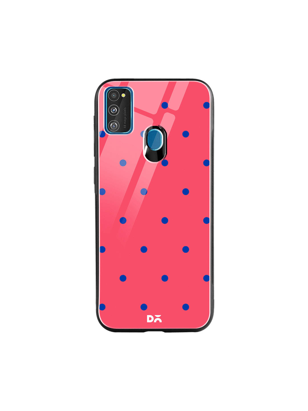 

DailyObjects Unisex Red & Blue Printed Bubbles Candy Samsung Galaxy M30S Glass Mobile Cover
