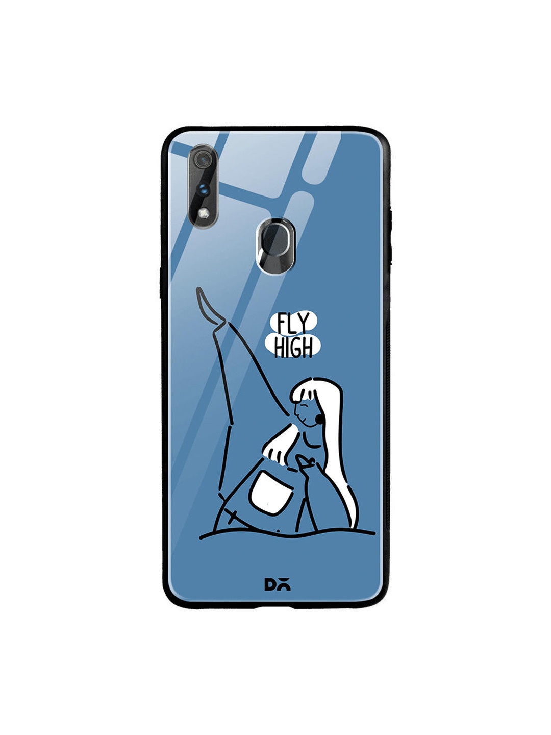 

DailyObjects Blue & White Flying High Oppo Realme 3 Pro Glass Case Cover