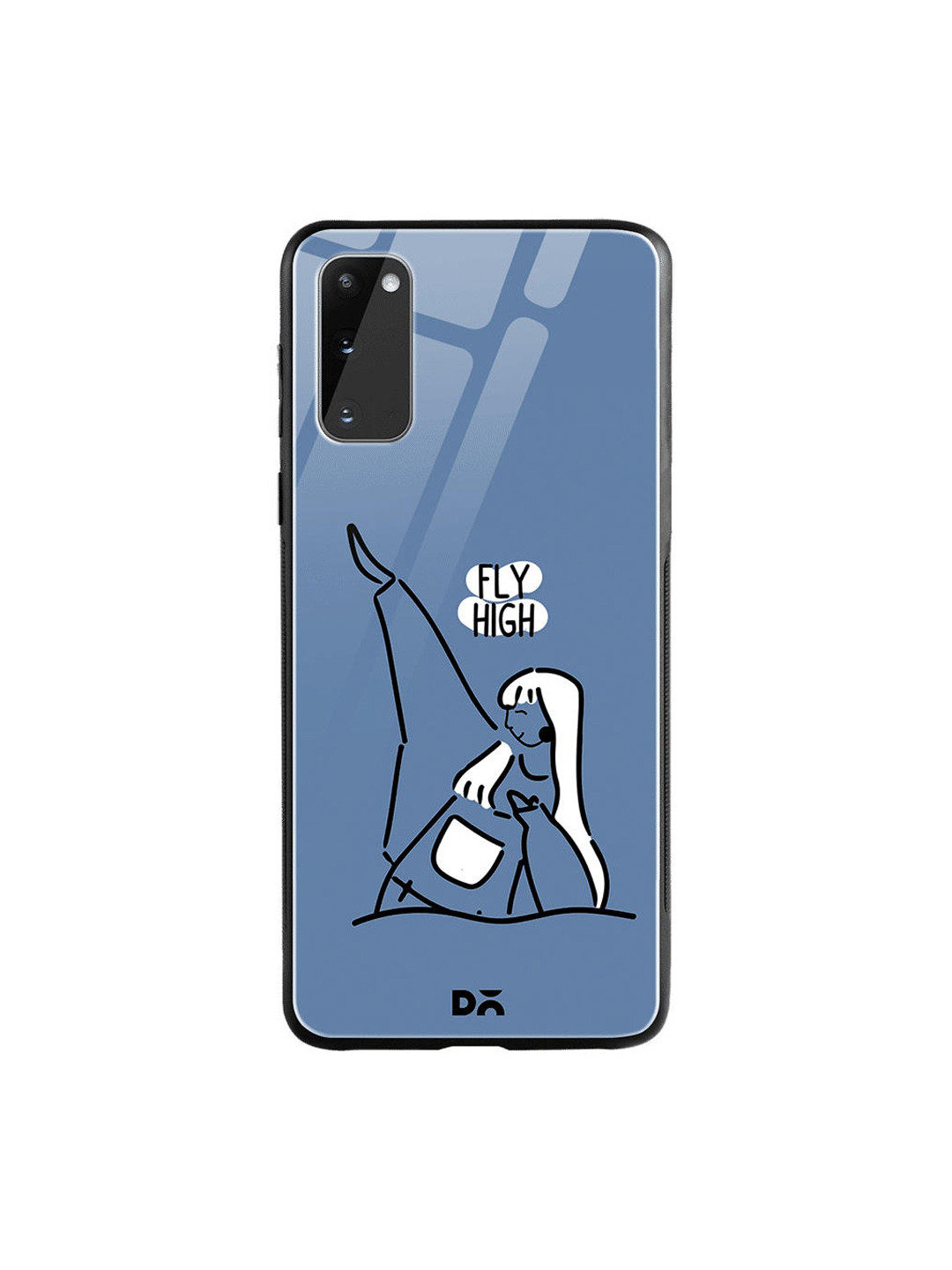 

DailyObjects Blue & White Flying High Samsung Galaxy S20 Glass Case Cover