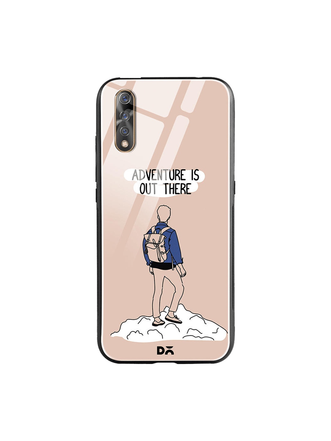 

DailyObjects Beige & Blue Adventure Out Vivo S1 Glass Case Cover
