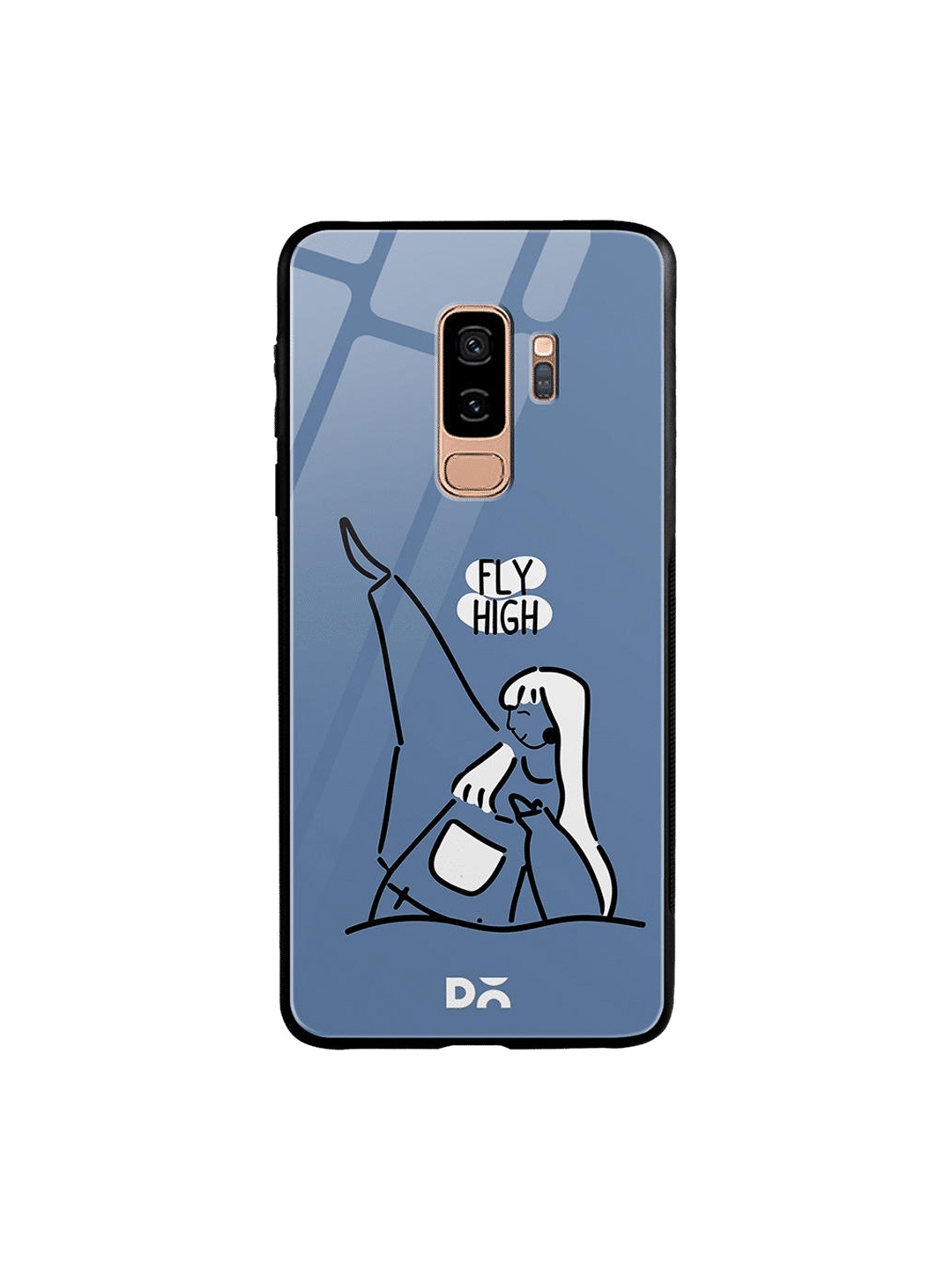 

DailyObjects Unisex Blue & White Flying High Samsung Galaxy S9 Plus Glass Case Cover