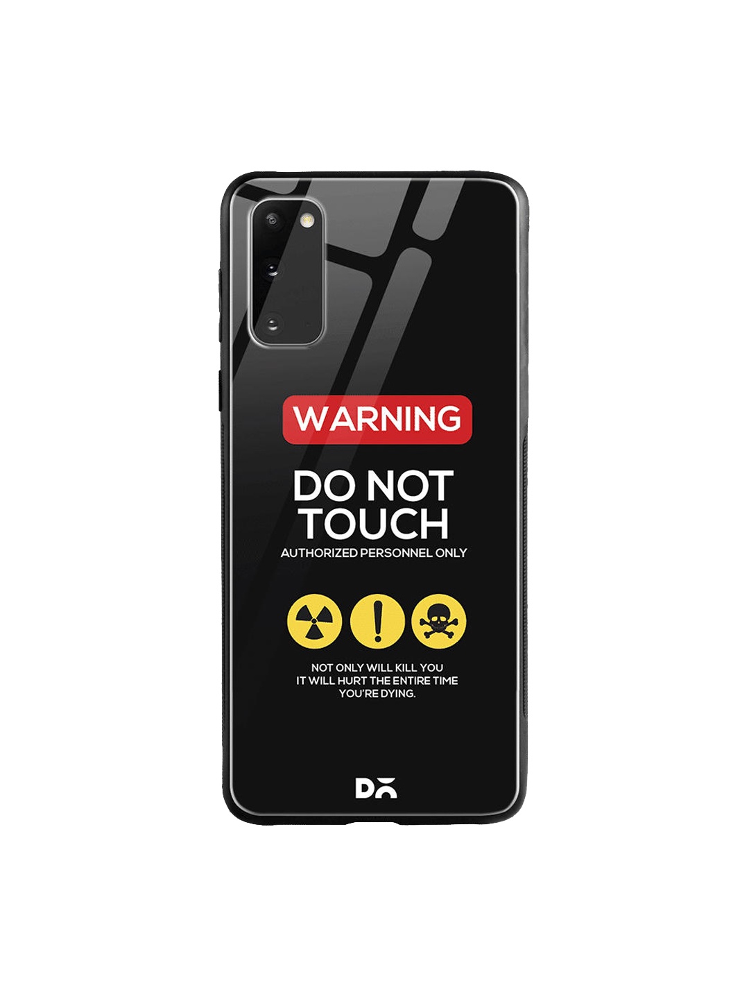 

DailyObjects Black & Yellow Do Not Touch Samsung Galaxy S20 Glass Case Cover