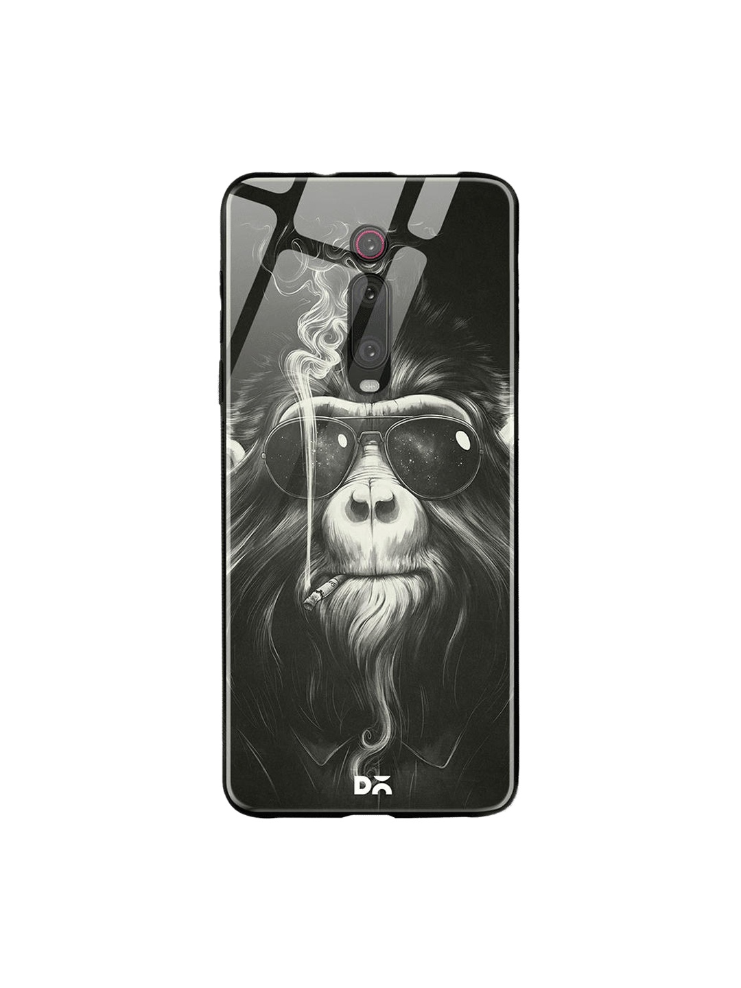 

DailyObjects Black & White Smoke Em Xiaomi Redmi K20 Glass Case Cover