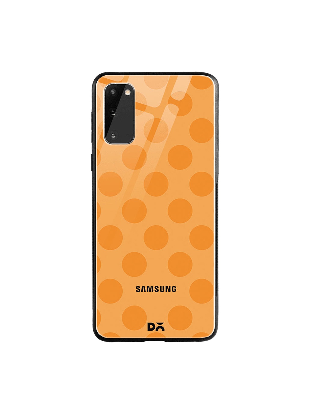 

DailyObjects Orange Polka Samsung Galaxy S20 Glass Case Cover