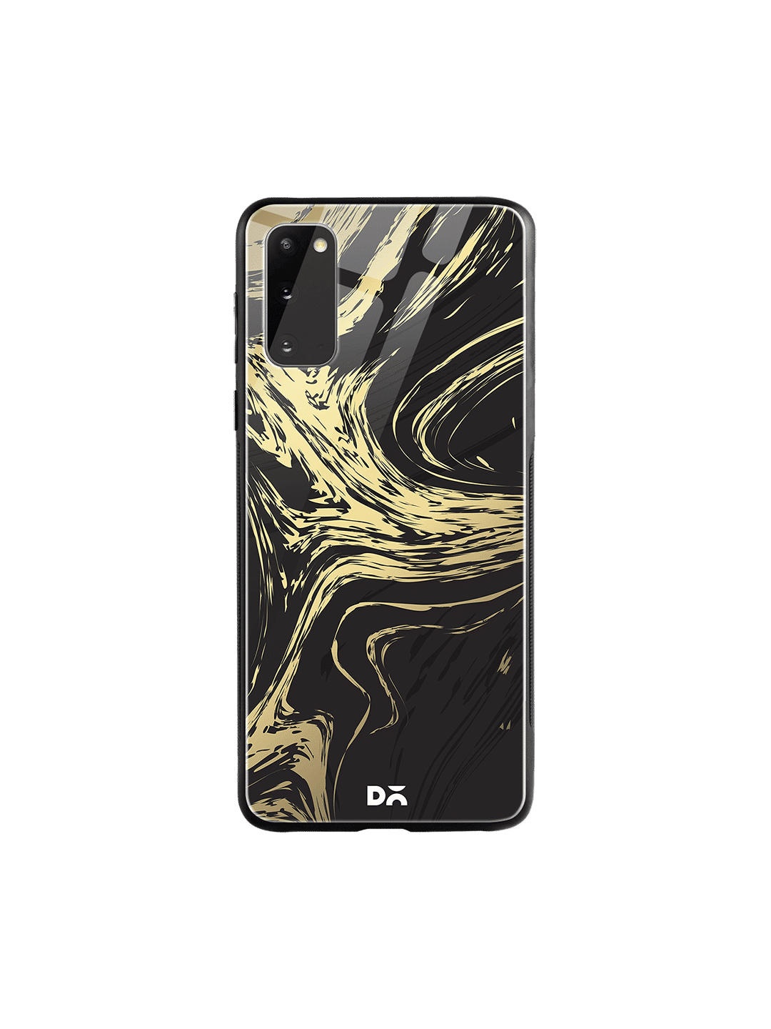 

DailyObjects Unisex Black & Gold-Coloured Printed Marble Art Samsung Galaxy S20 Glass Mobile Cover