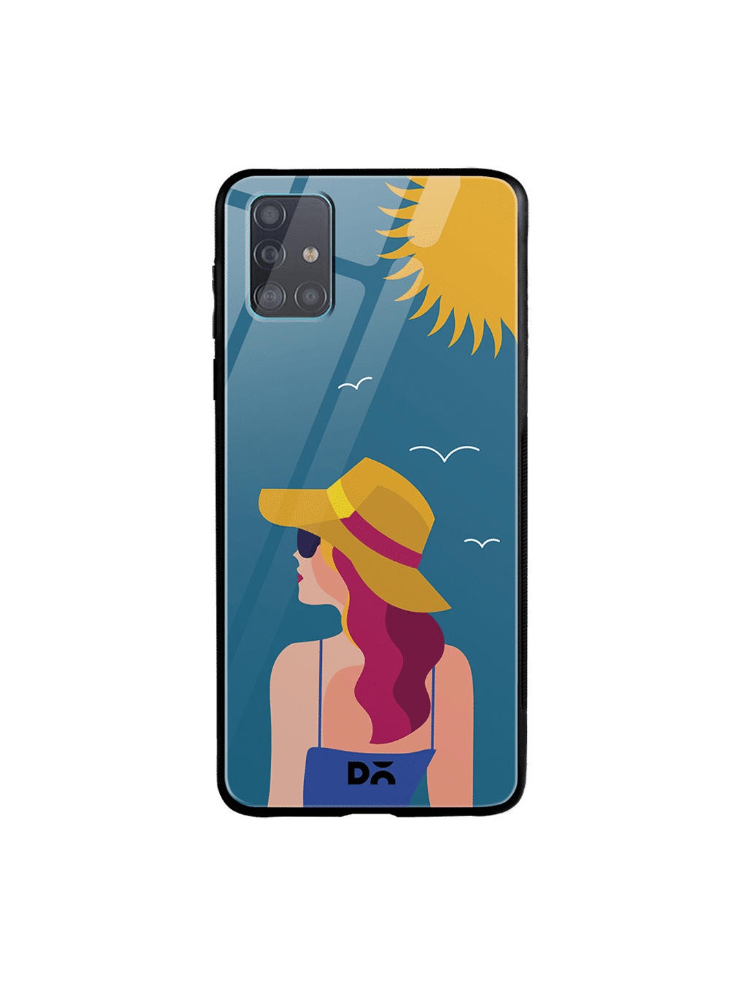 

DailyObjects Teal Blue & Yellow Sun Tan Samsung Galaxy A71 Glass Case Cover