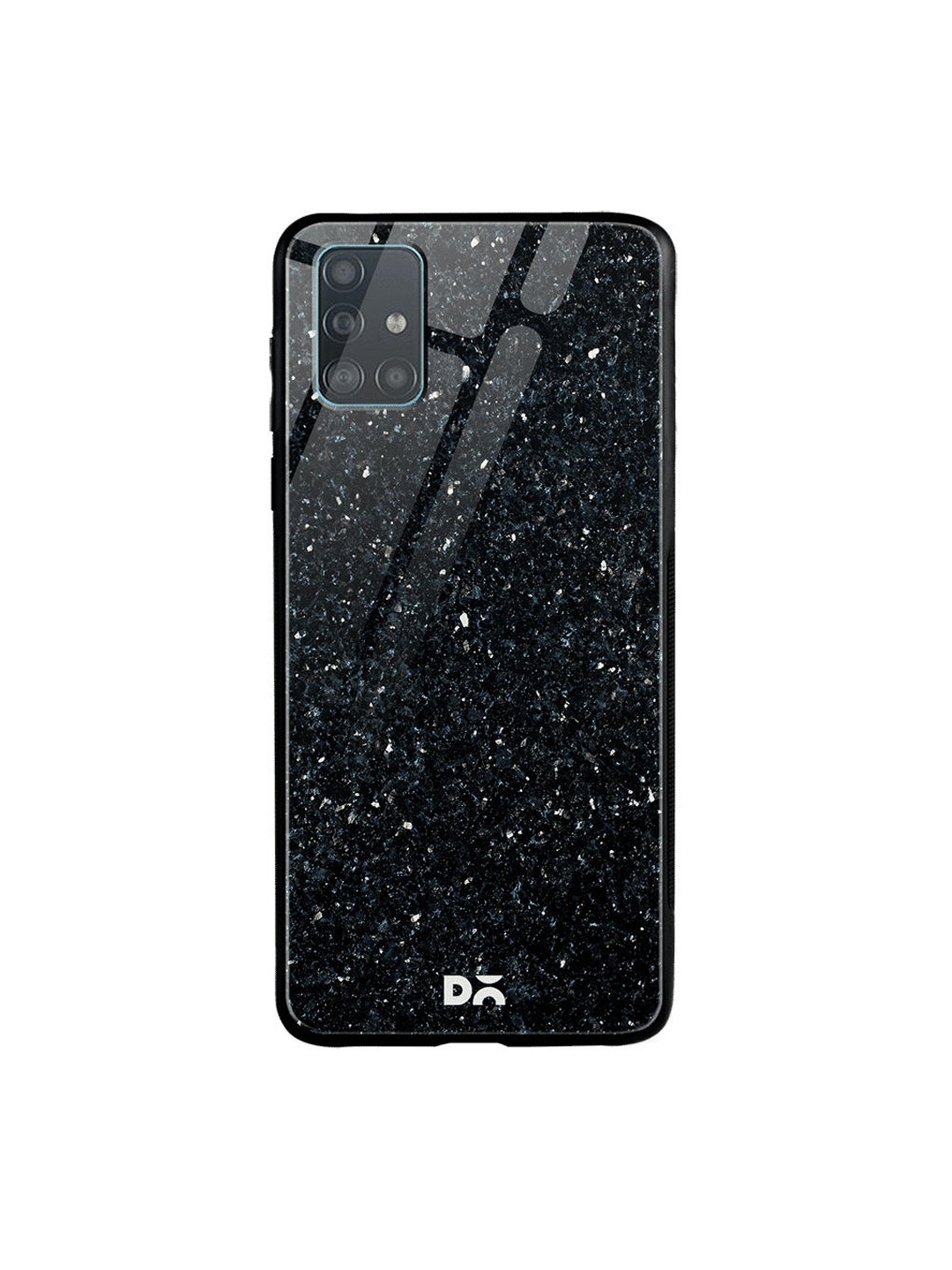 

DailyObjects Black Starry Sky Marble Samsung Galaxy A71 Glass Case Cover