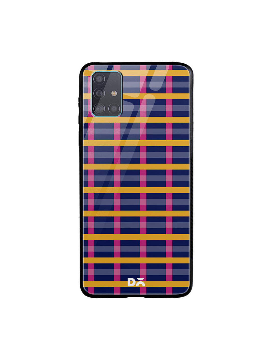 

DailyObjects Navy Blue & Yellow Multi Pipes Samsung Galaxy A71 Glass Case Cover