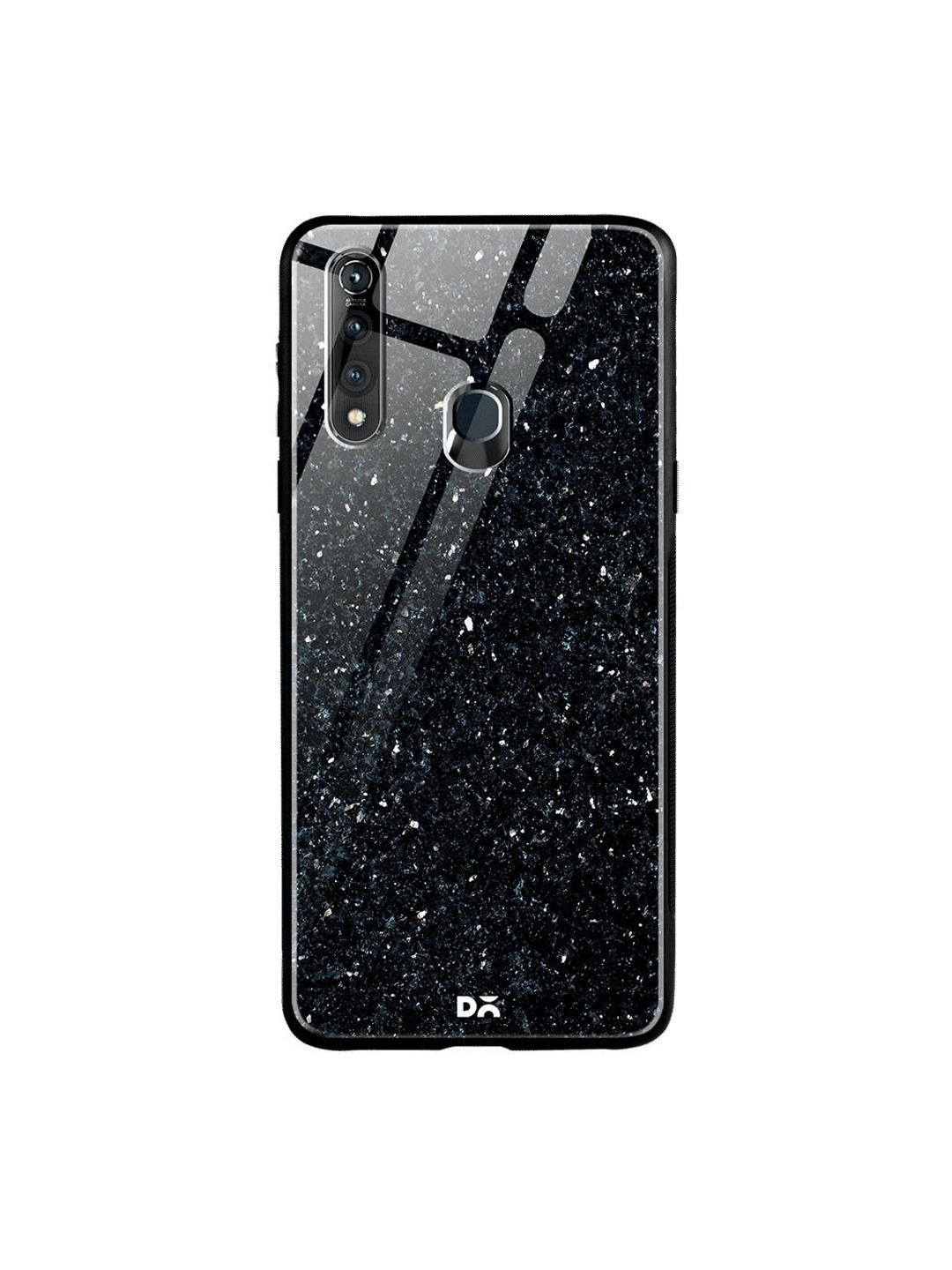 

DailyObjects Unisex Black Starry Sky Marble Vivo Z1 Glass Case Cover