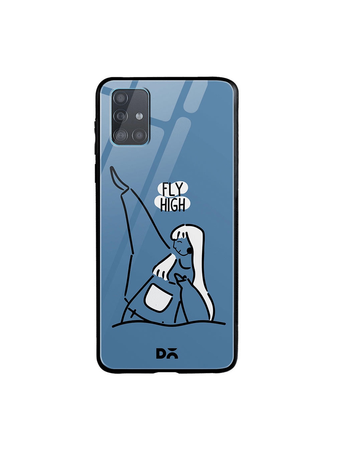 

DailyObjects Blue Flying High Samsung Galaxy A71 Glass Case Cover