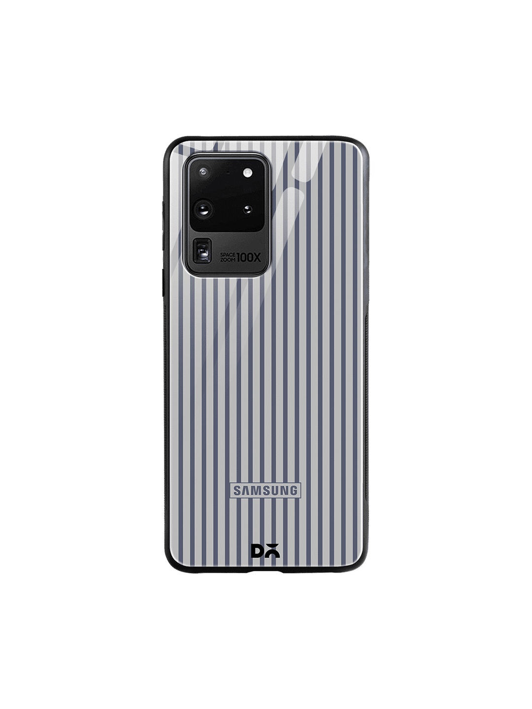 

DailyObjects Grey & Blue Striped Samsung Galaxy S20 Ultra Glass Mobile Cover