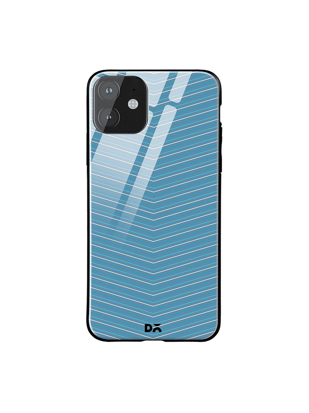 

DailyObjects Blue & White Blueberry Broken Twills iPhone 11 Glass Case Cover